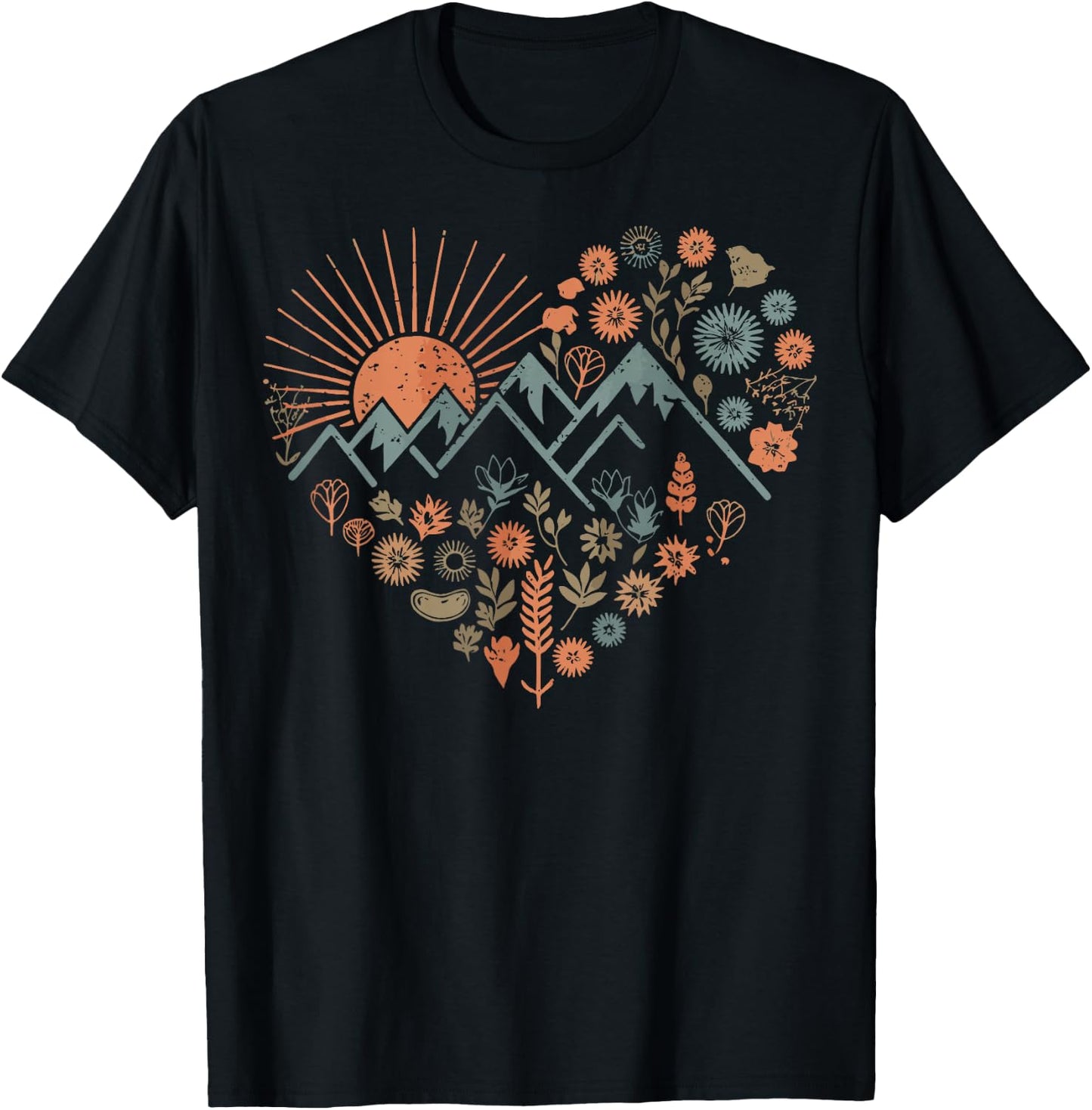 Nature Heart T-Shirt - T-Shirt | Black
