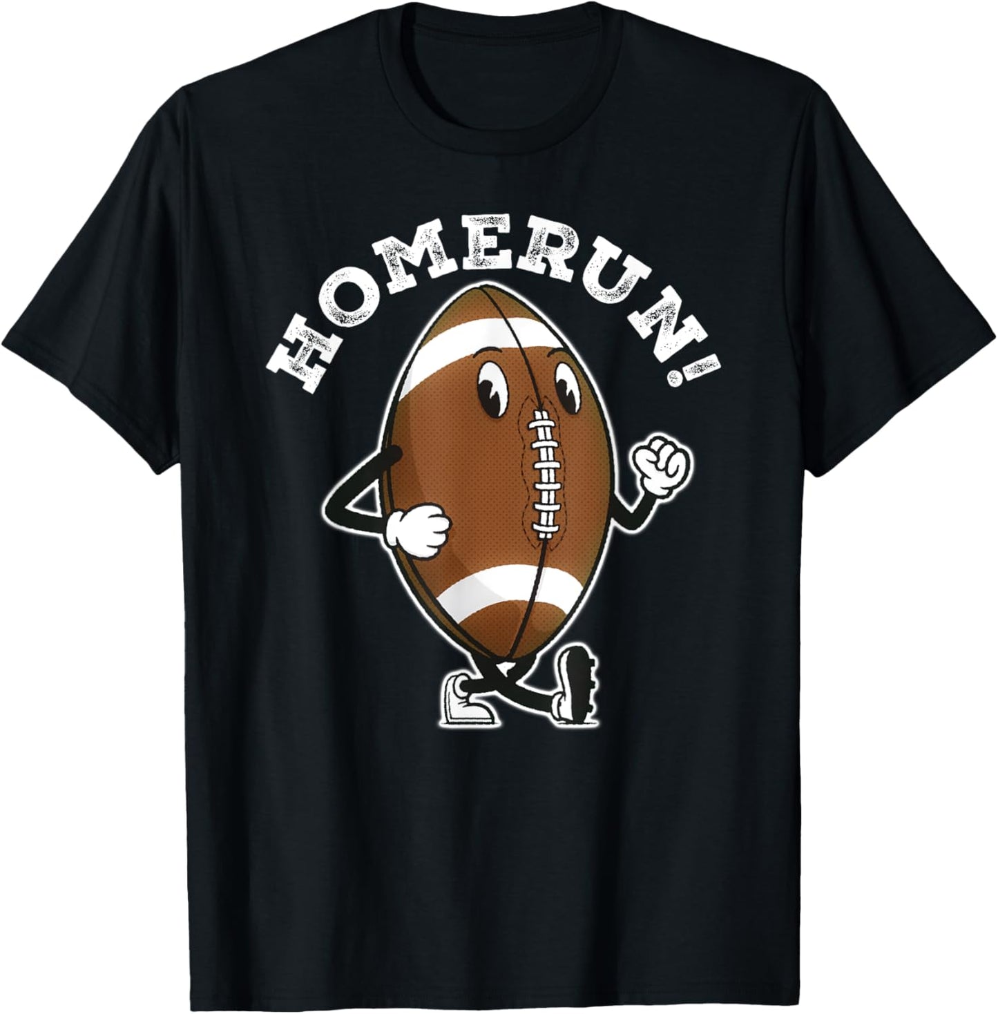 Funny HomeRun Baseball Football Mash Up T-Shirt - T-Shirt | Black