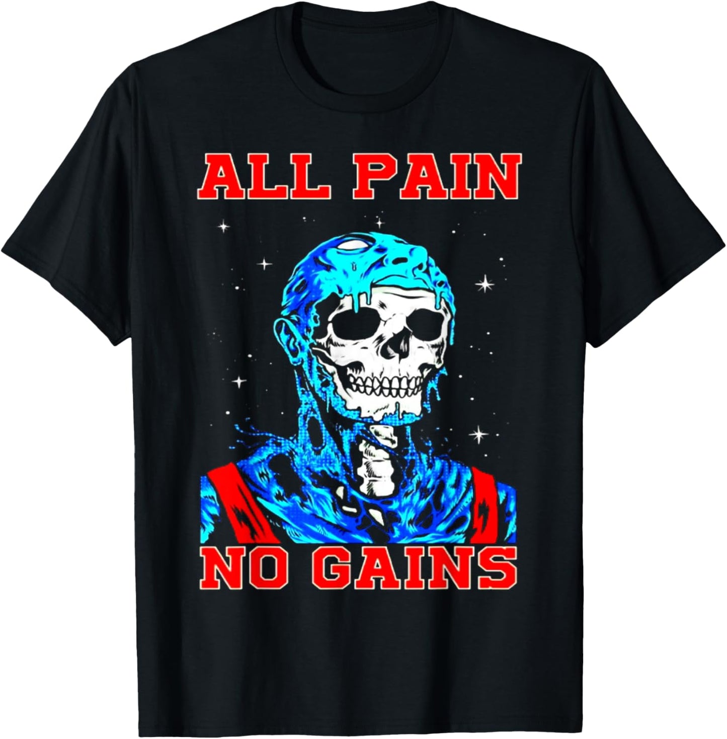 All Pain No Gains Fitness Weightlifting Bodybuilding Gym T-Shirt - T-Shirt | Black