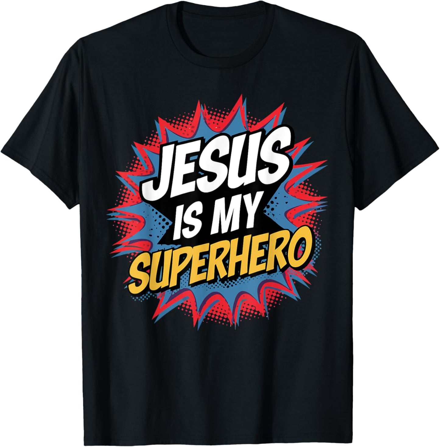 Boy Jesus Is My Superhero Christian Men Kids God Son Toddler T-Shirt - T-Shirt | Black