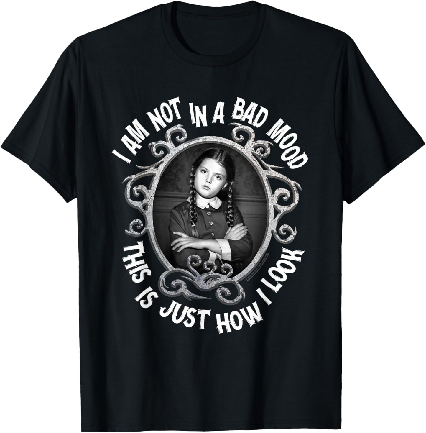 The Addams Family Wednesday Bad Mood T-Shirt - T-Shirt | Black