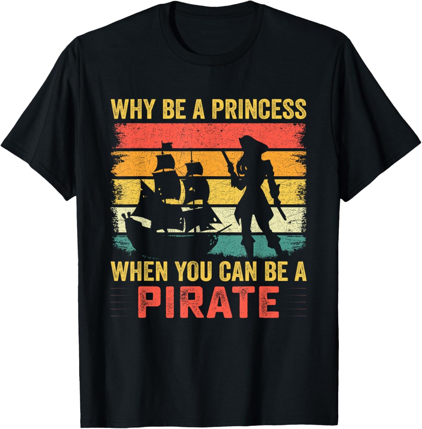 Pirate Princess Crossbones Girl Retro Pirates Women T-Shirt - T-Shirt | Black