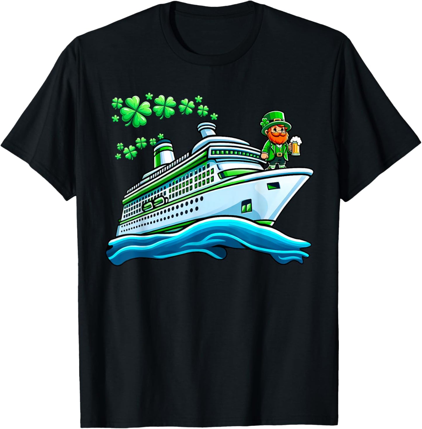 St Patricks Day Cruise Shamrock Family Trip Saint Paddys T-Shirt - T-Shirt | Black