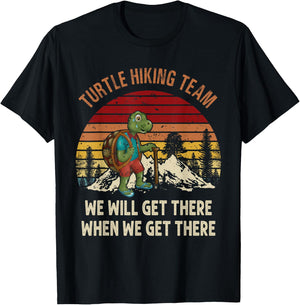 Turtle Hiking Team For Turtle Lover Hiking Travelling T-Shirt - T-Shirt | Black
