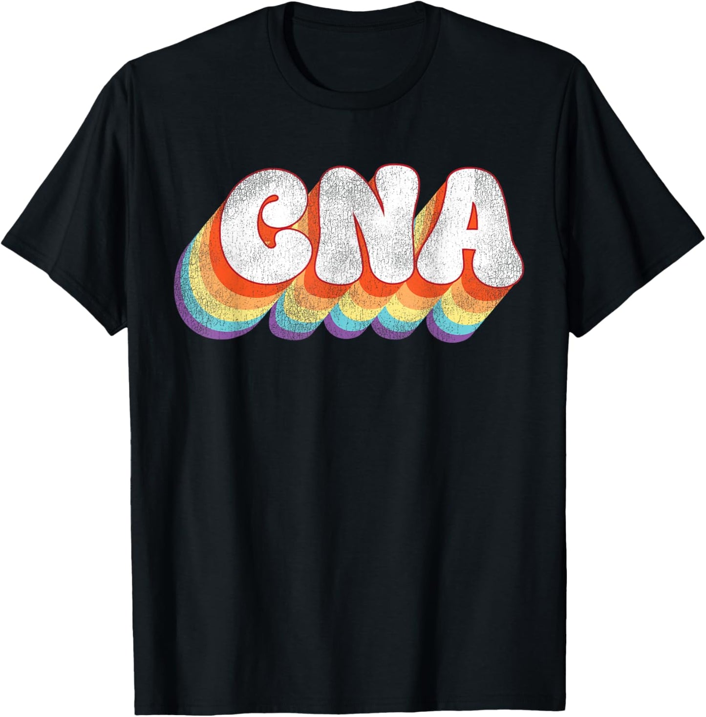 CNA Nurse Certified Nursing Assistant Retro Vintage Cna T-Shirt - T-Shirt | Black
