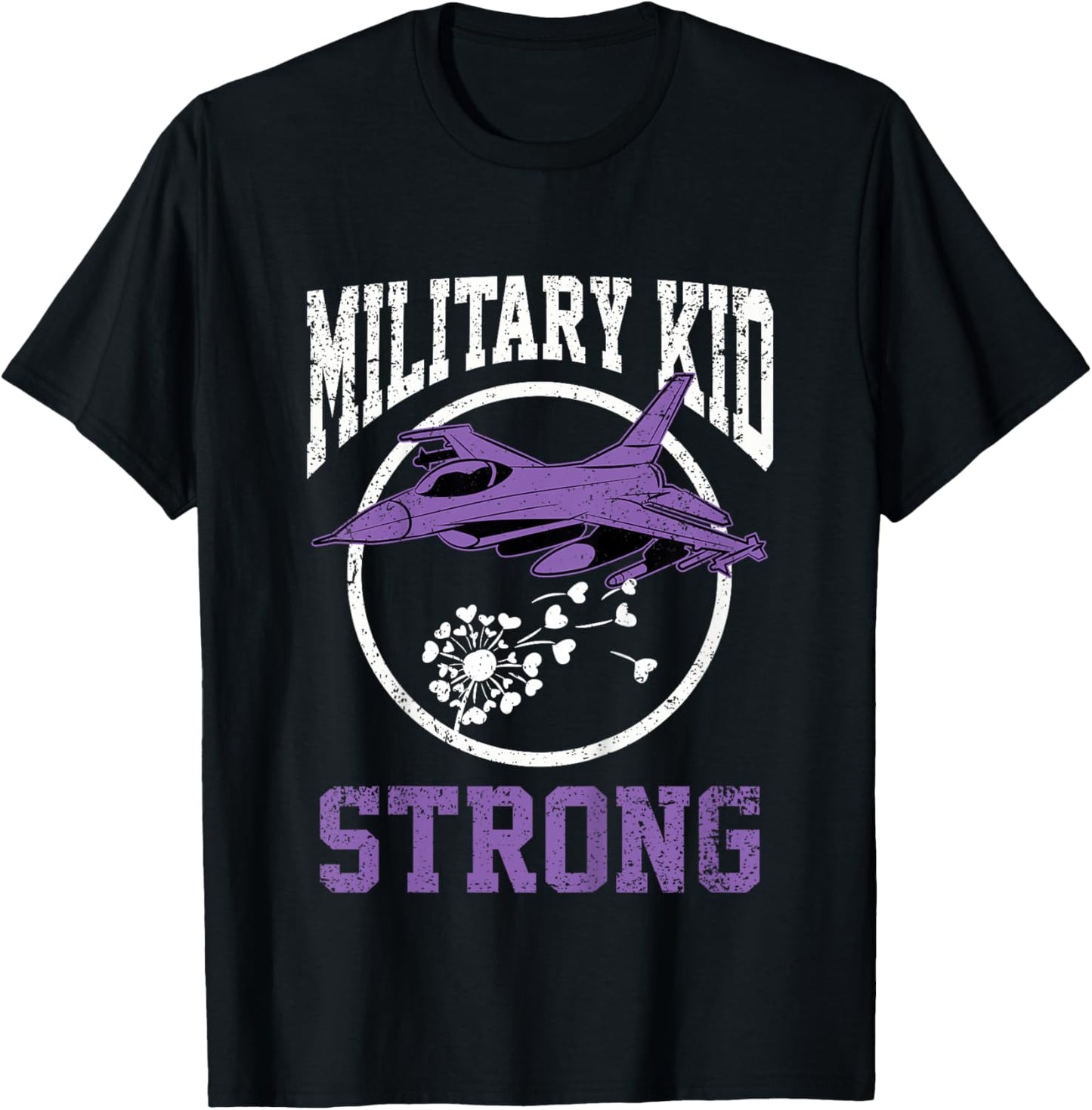 Military Kid Strong Veteran Army Soldier Child Children T-Shirt - T-Shirt | Black