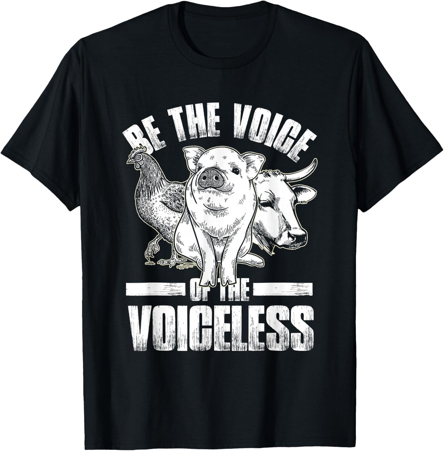 Voice of The Vegan Vegan T-Shirt - T-Shirt | Black