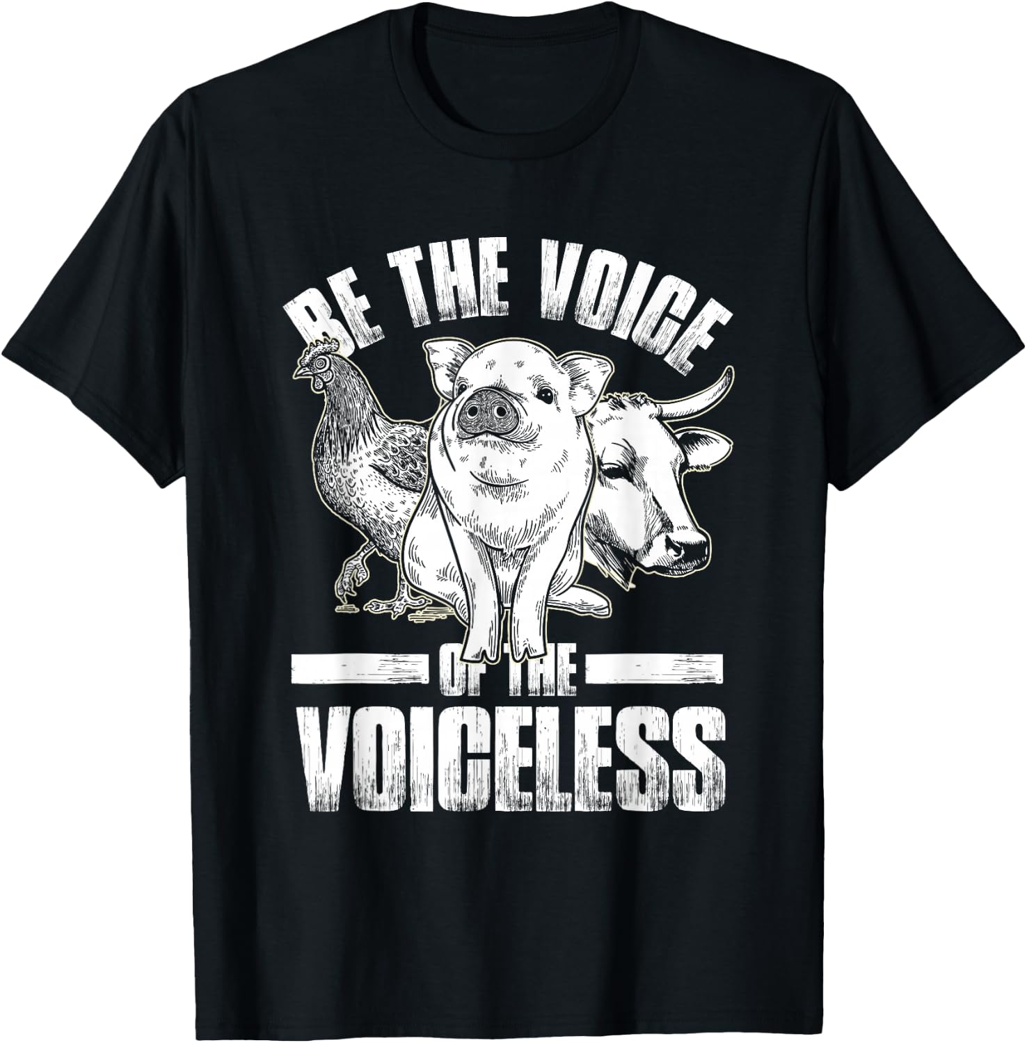 Voice of The Vegan Vegan T-Shirt - T-Shirt | Black