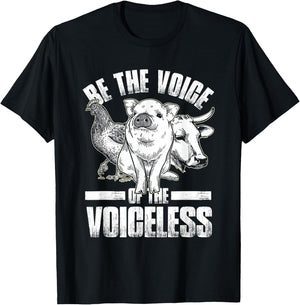 Voice of The Vegan Vegan T-Shirt - T-Shirt | Black