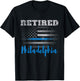 Retired Police Officer Philadelphia American Flag Design Men T-Shirt - T-Shirt | Black