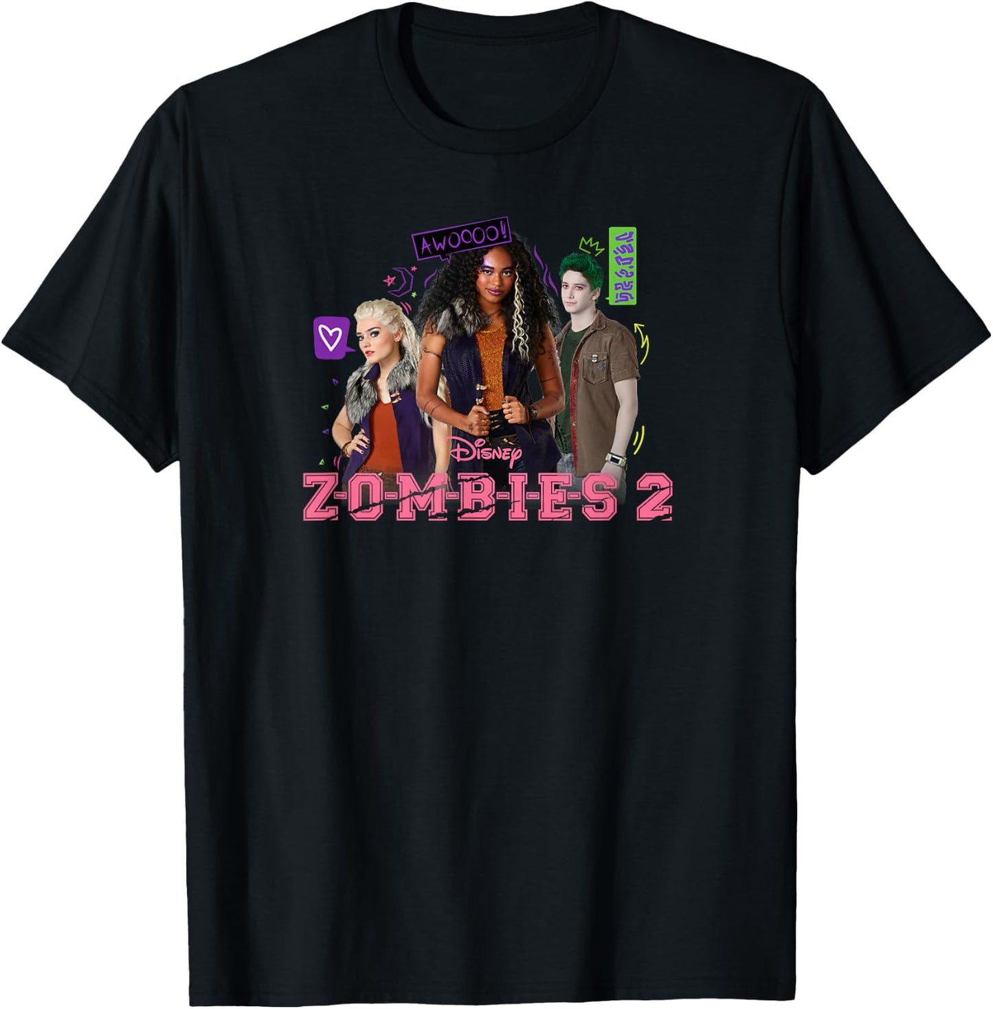 Zombies 2 - Zed Willa Addison Trio T-Shirt - T-Shirt | Black