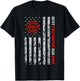 Best Firefighter Dad Ever American Flag Fireman Father day T-Shirt - T-Shirt | Black