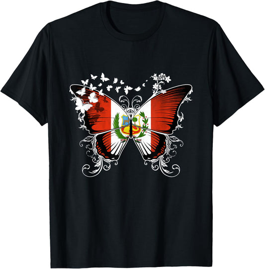 Peru Flag Peruvian T-Shirt - T-Shirt | Black