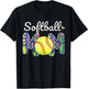 Baseball Mom Love Tie Dye Softball Mom Mothers Day 2024 T-Shirt - T-Shirt | Black