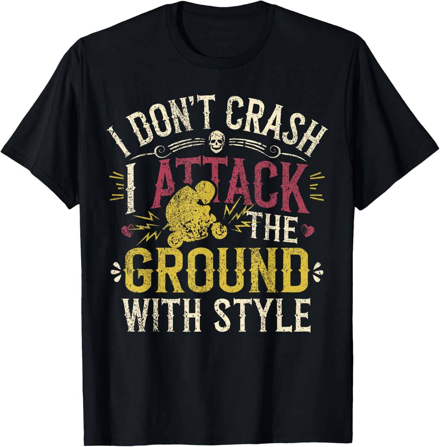 Funny Pocket Bike Rider Don't Crash Mini-Moto T-Shirt - T-Shirt | Black