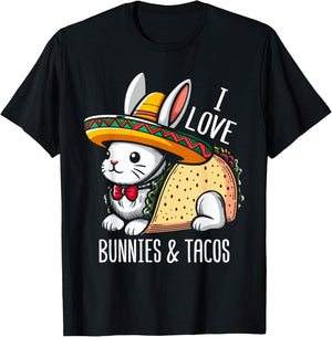 Taco Bunny Taco Love Rabbit T-Shirt - T-Shirt | Black