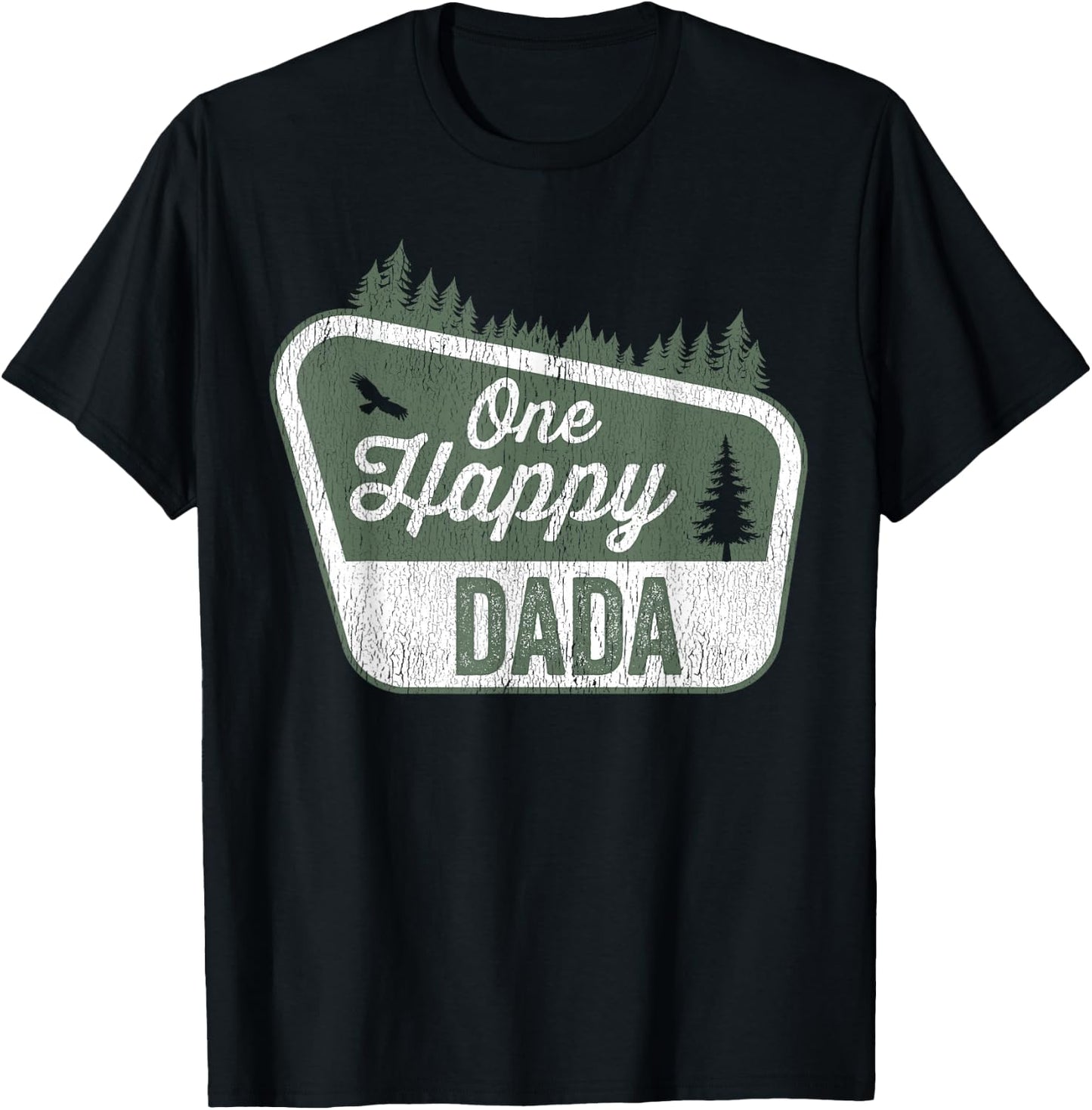 Happy Camper Matching Family by Foxio -Kids Black Small Modern Casual Short Sleeve T-Shirt - T-Shirt | Black