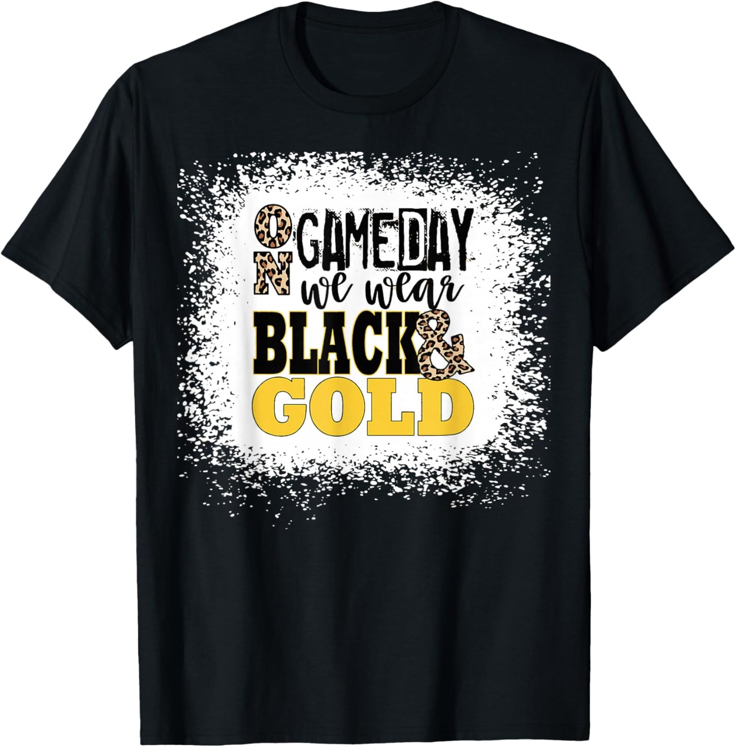 On Gameday Football We Wear Gold and Black T-Shirt - T-Shirt | Black
