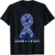Blue Ribbon Colon Cancer Survivor T-Shirt - T-Shirt | Black