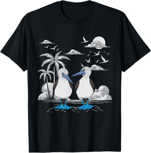 Seabirds Blue Footed Booby Bird Galapagos T-Shirt - T-Shirt | Black