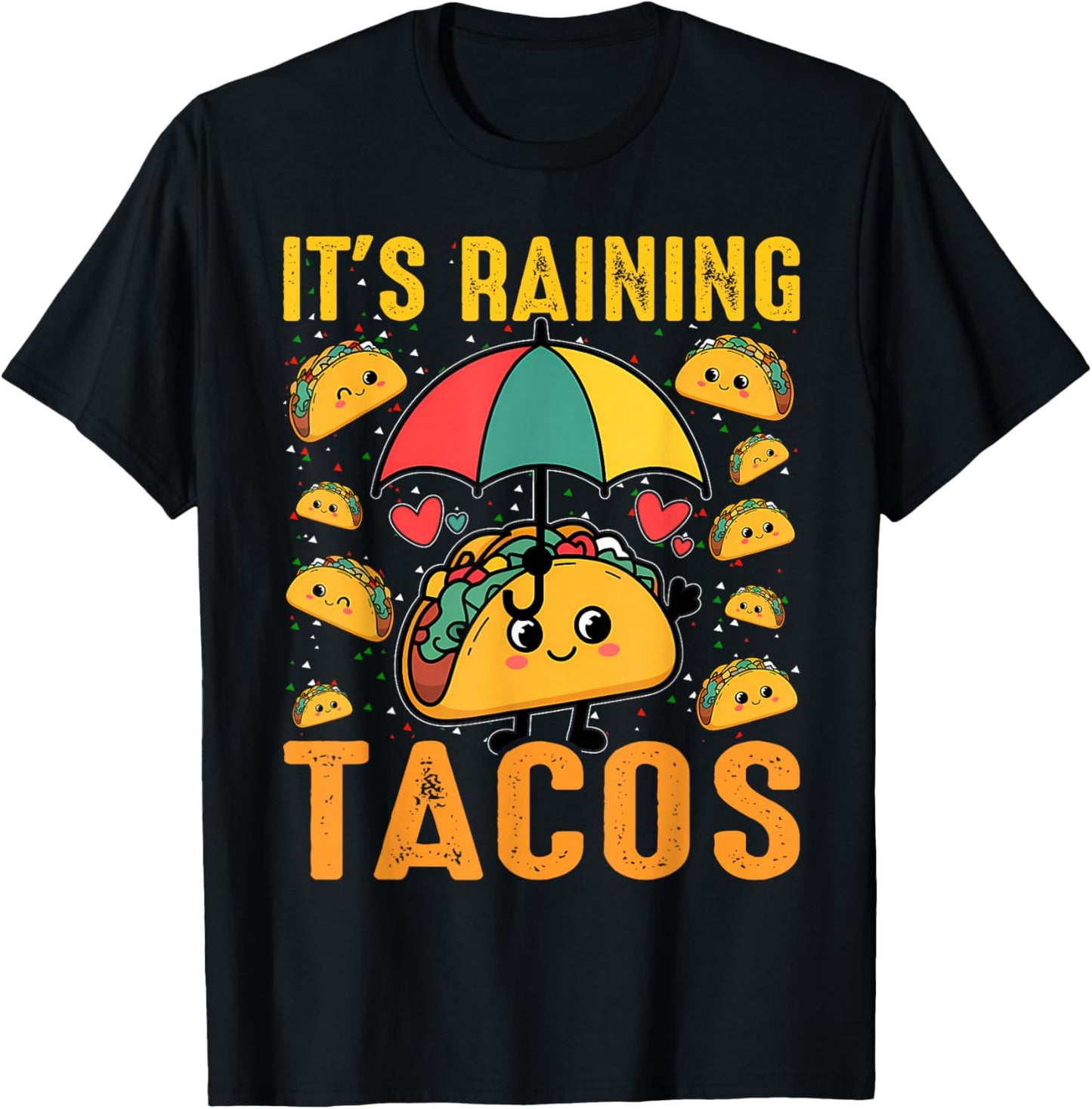 It's Raining Tacos Funny Taco Lovers Kids Girls Boys T-Shirt - T-Shirt | Black