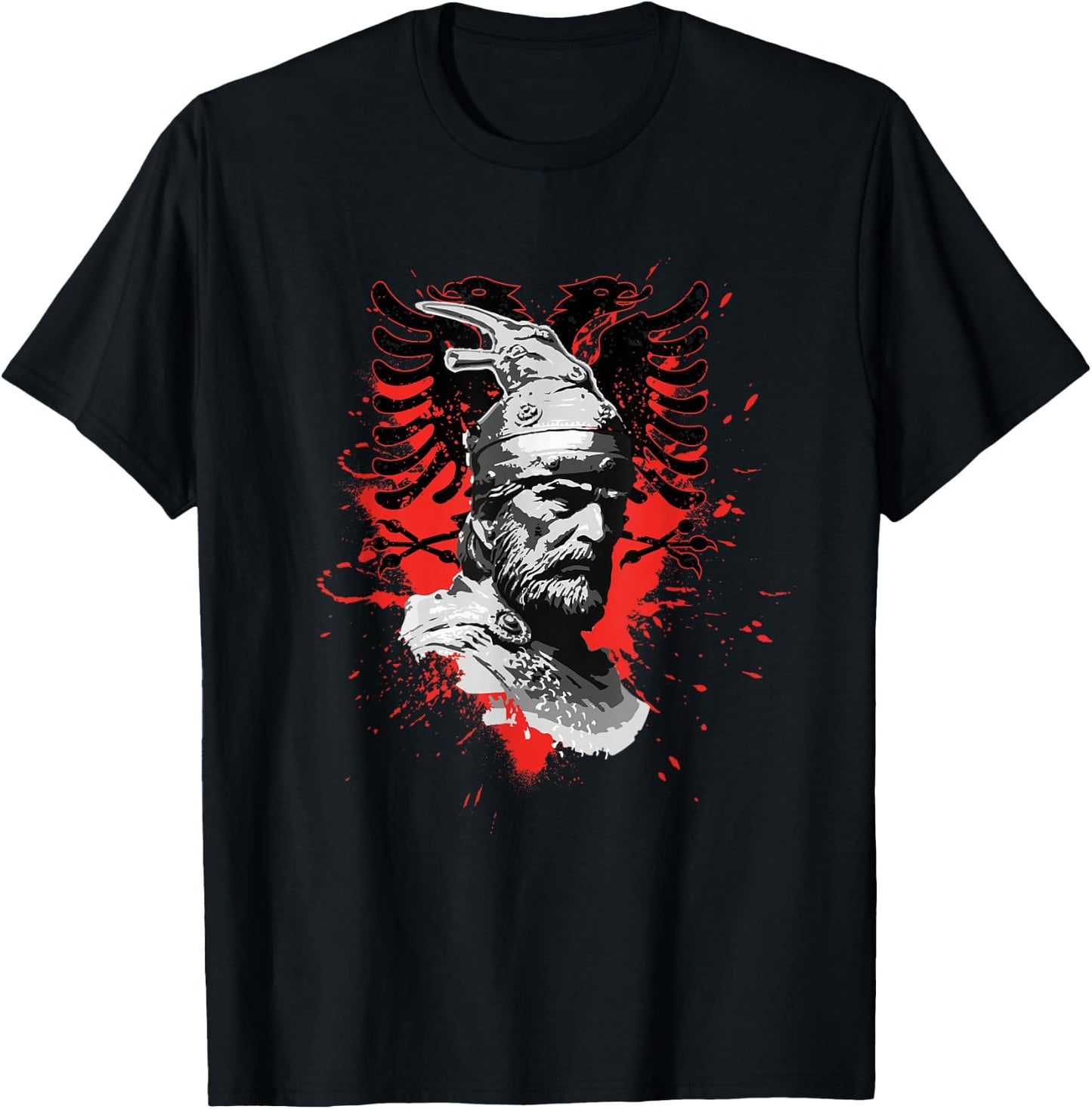 Skanderbeg Albania and Kosovo flag for proud Albanians T-Shirt - T-Shirt | Black