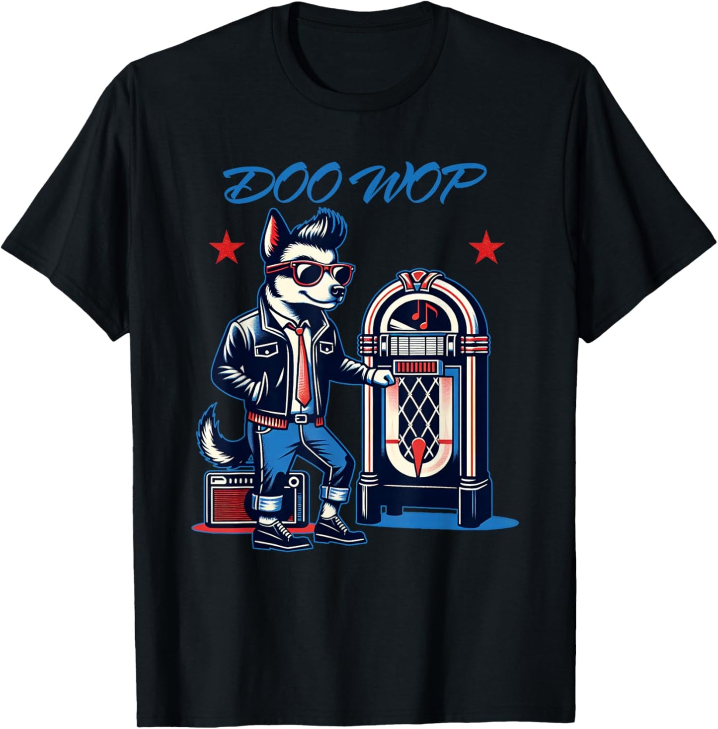Rock N Roll 50s Sock Hop Dance Dog Doo Wop Rockabilly 1950s T-Shirt - T-Shirt | Black