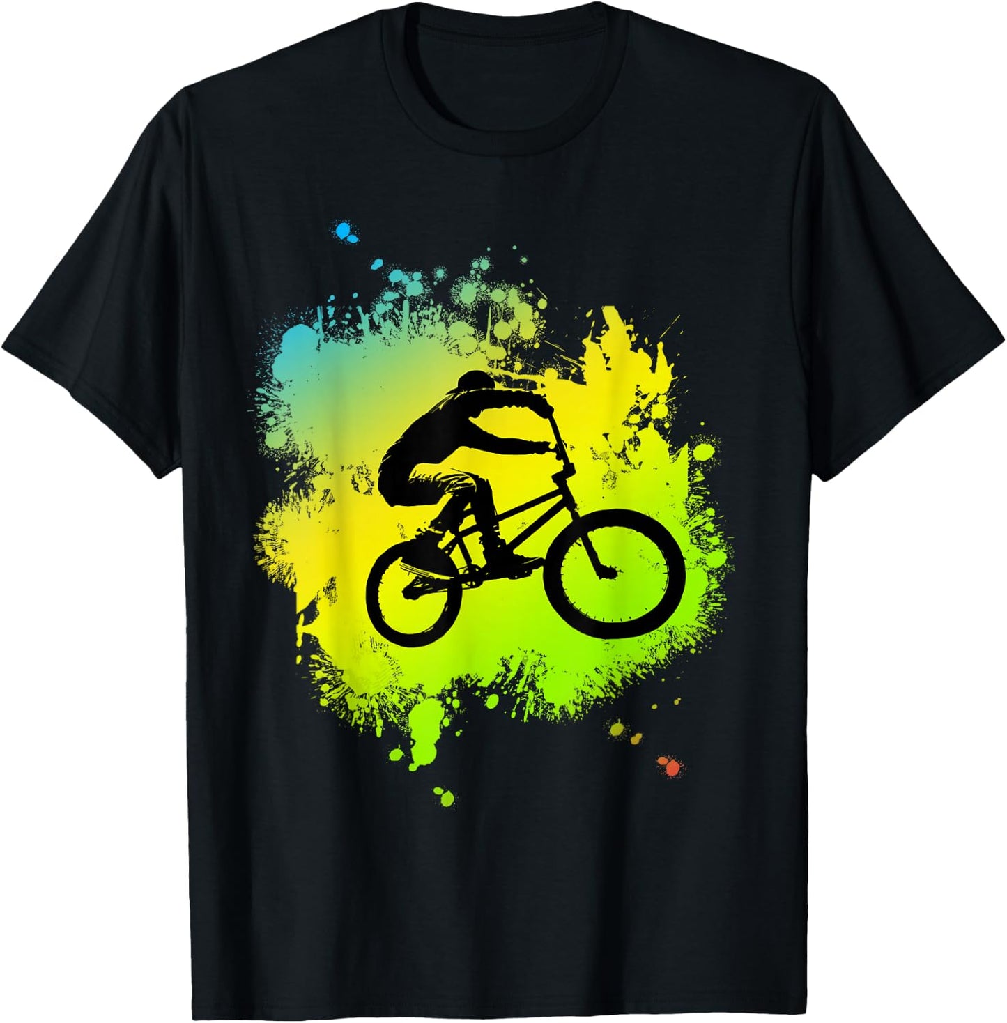 Bmx colouring Bike with nice Wheel, stunts, Pedals & Decks T-Shirt - T-Shirt | Black