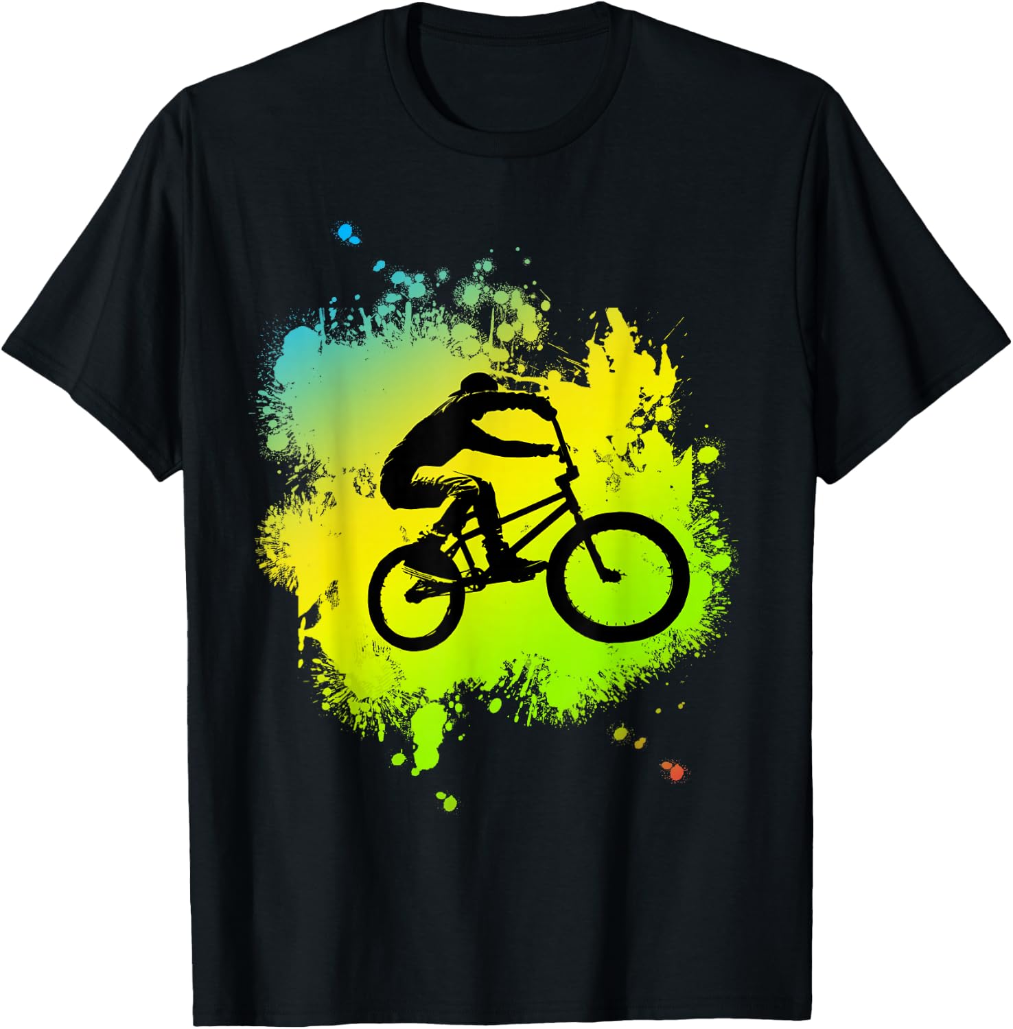 Bmx colouring Bike with nice Wheel, stunts, Pedals & Decks T-Shirt - T-Shirt | Black