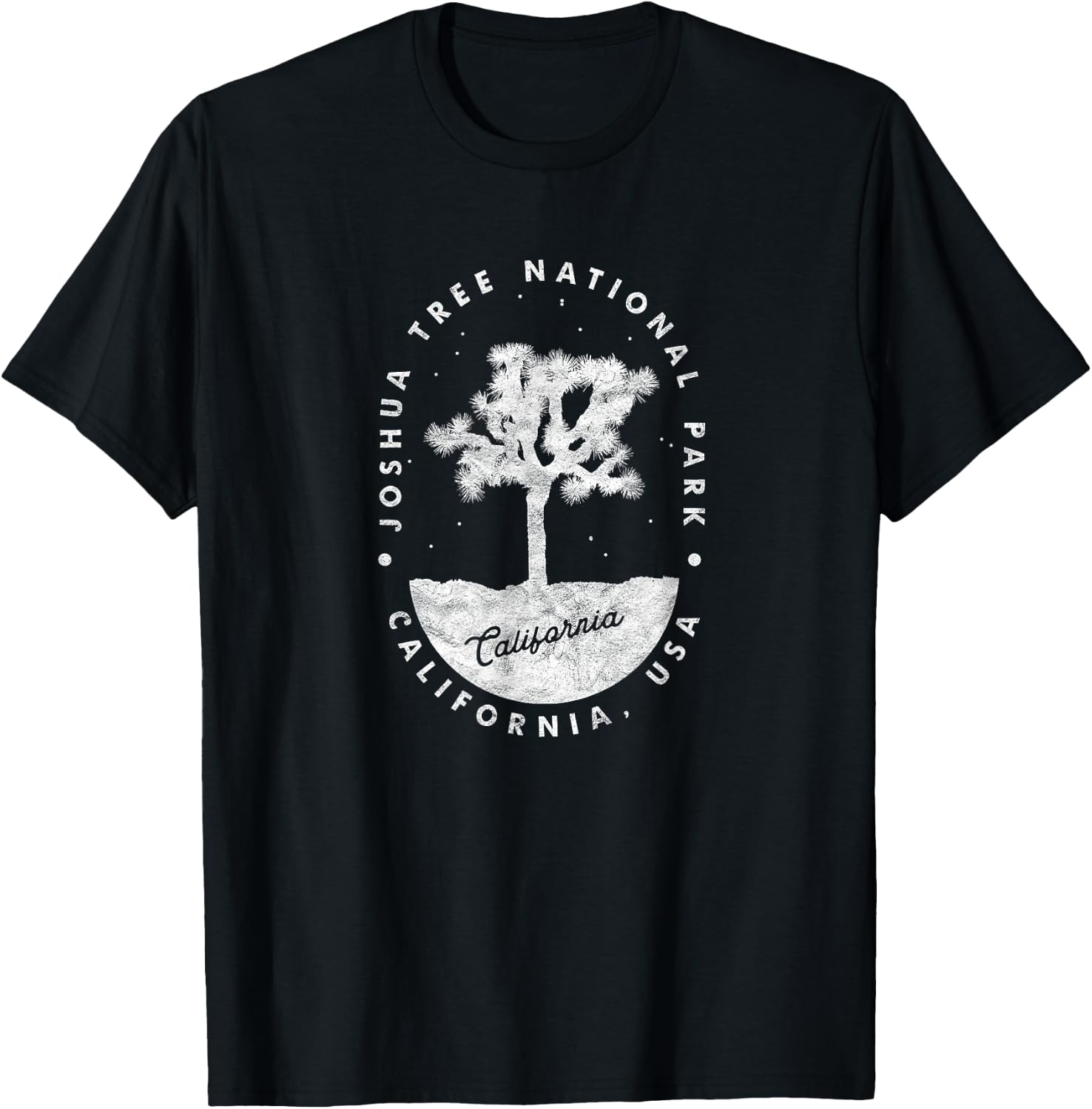 Joshua Tree National Park Night Retro Hipster T-Shirt - T-Shirt | Black