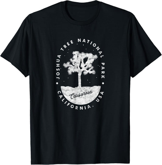 Joshua Tree National Park Night Retro Hipster T-Shirt - T-Shirt | Black