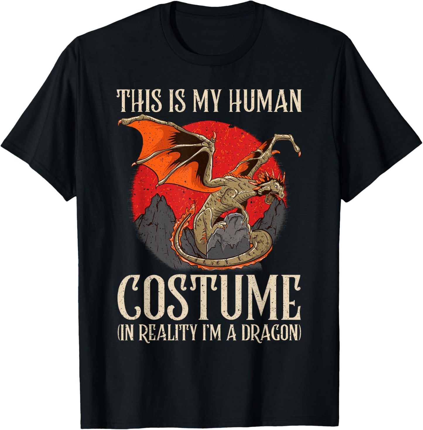 Dragon Lovers Choose to Be a Dragon Horror Costume T-Shirt - T-Shirt | Black