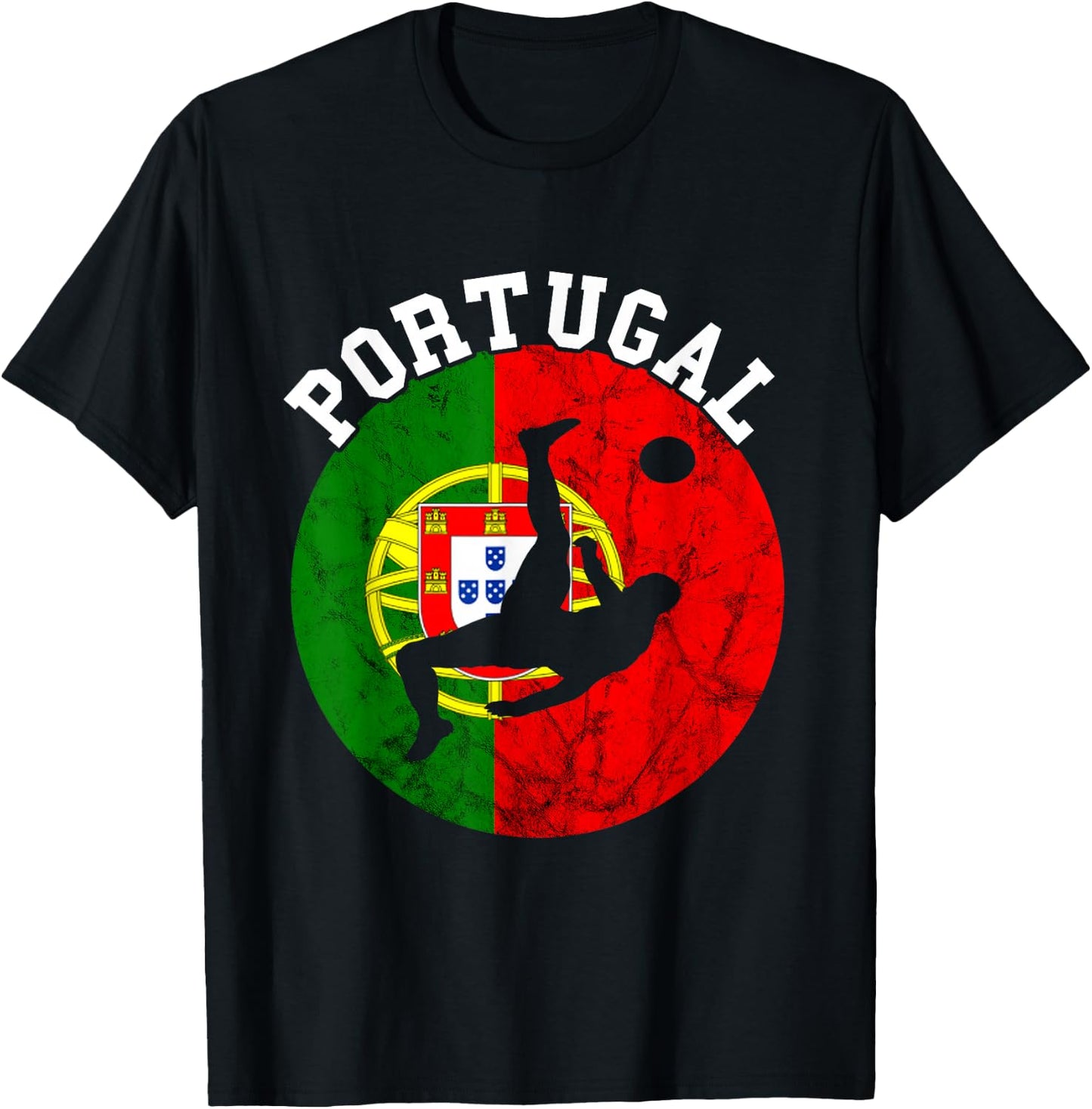 Portugal Soccer Futebol Portuguese Pride Portuguese Flag T-Shirt - T-Shirt | Black