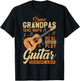 Some Grandpas Take Naps Real Grandpas Play Guitar Father Day T-Shirt - T-Shirt | Black