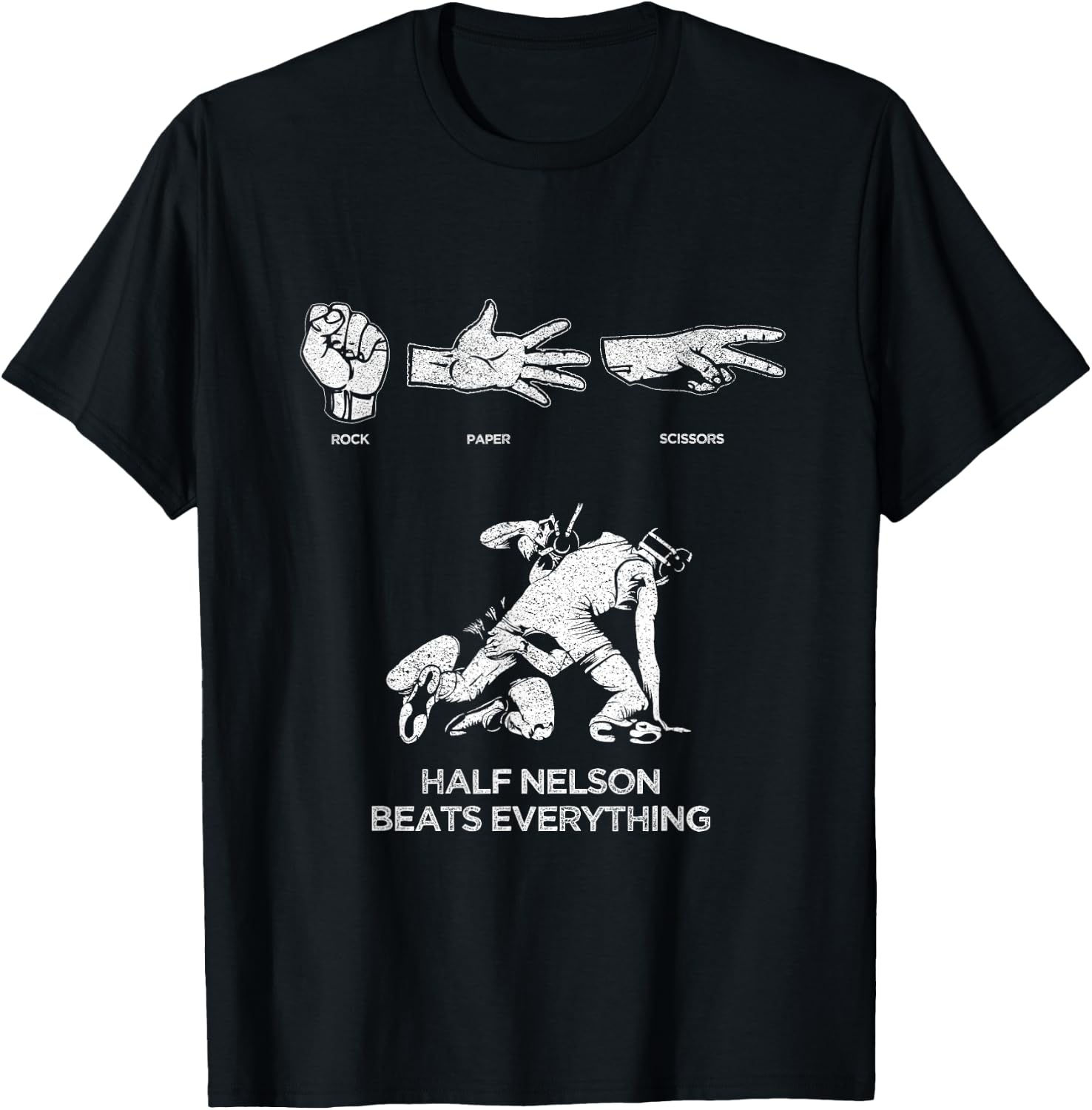 Rock Paper Scissors USA Wrestling for Boys, Men & Girls T-Shirt - T-Shirt | Black