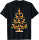 Cheetah Lover Lights Xmas Santa Cheetah Christmas Tree T-Shirt - T-Shirt | Black