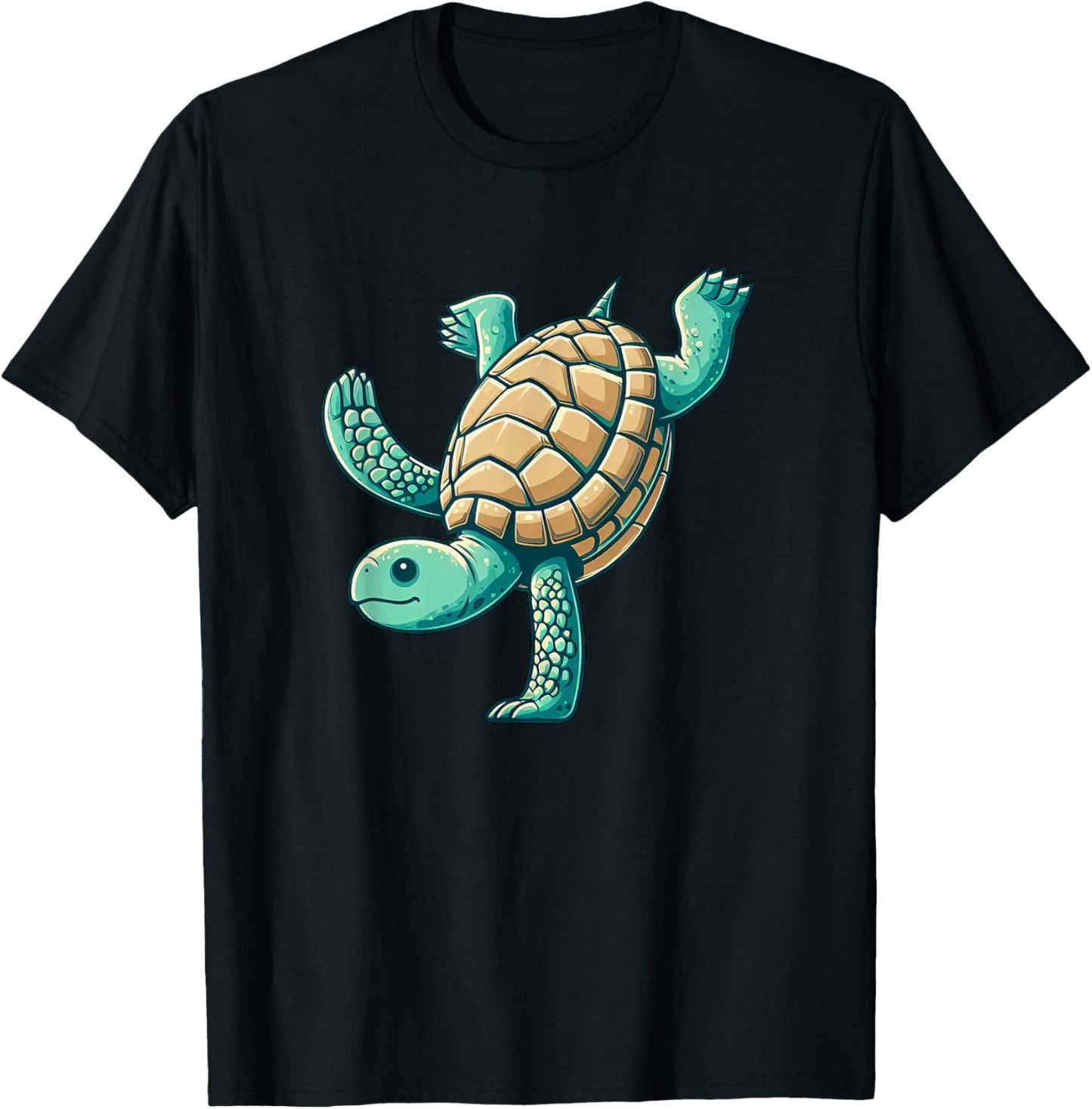Turtle Handstand Flip Gymnastics T-Shirt - T-Shirt | Black
