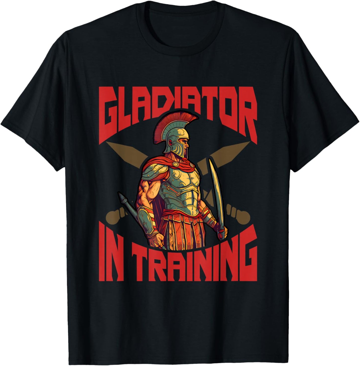 Gladiator in Training Workout Motivation Ancient Rome SPQR T-Shirt - T-Shirt | Black