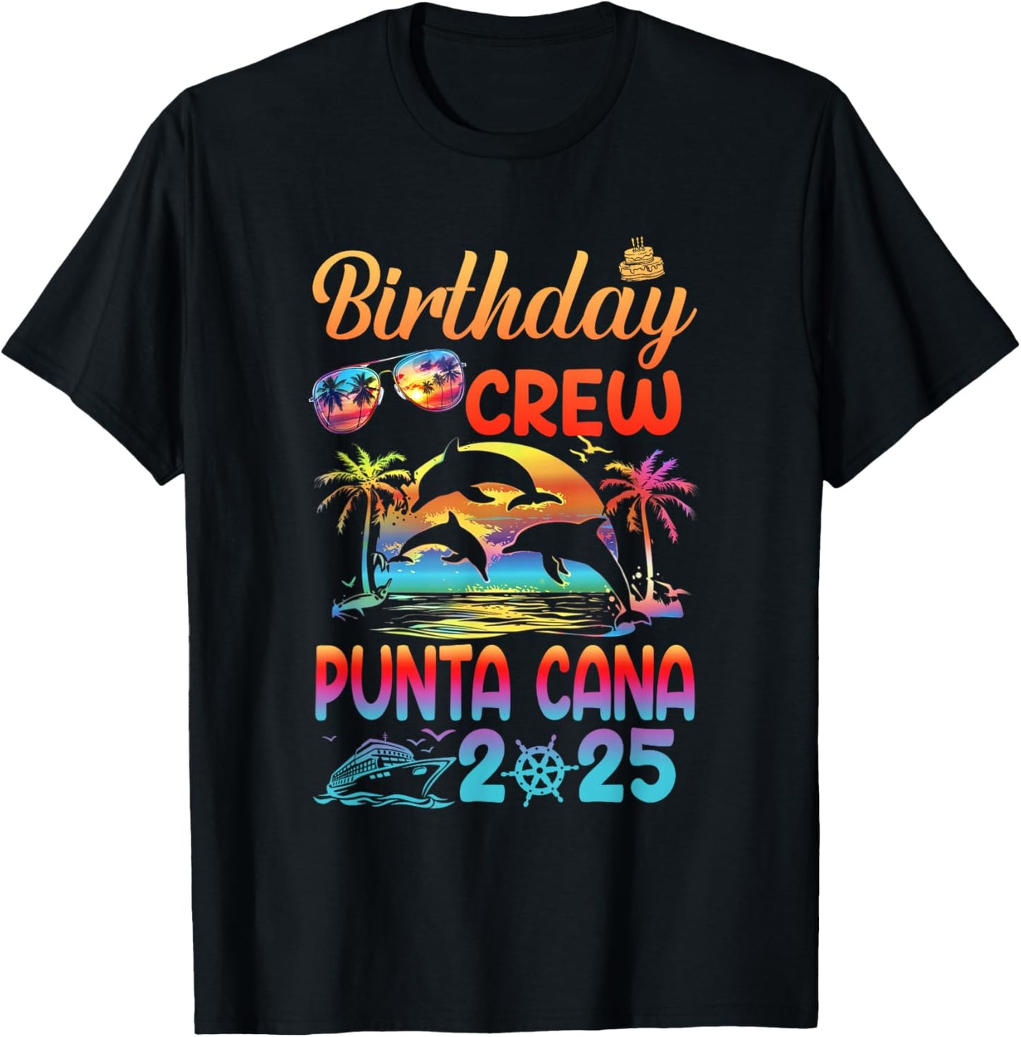 Punta Cana Birthday Trip Vacation 2025 Matching Group T-Shirt - T-Shirt | Black