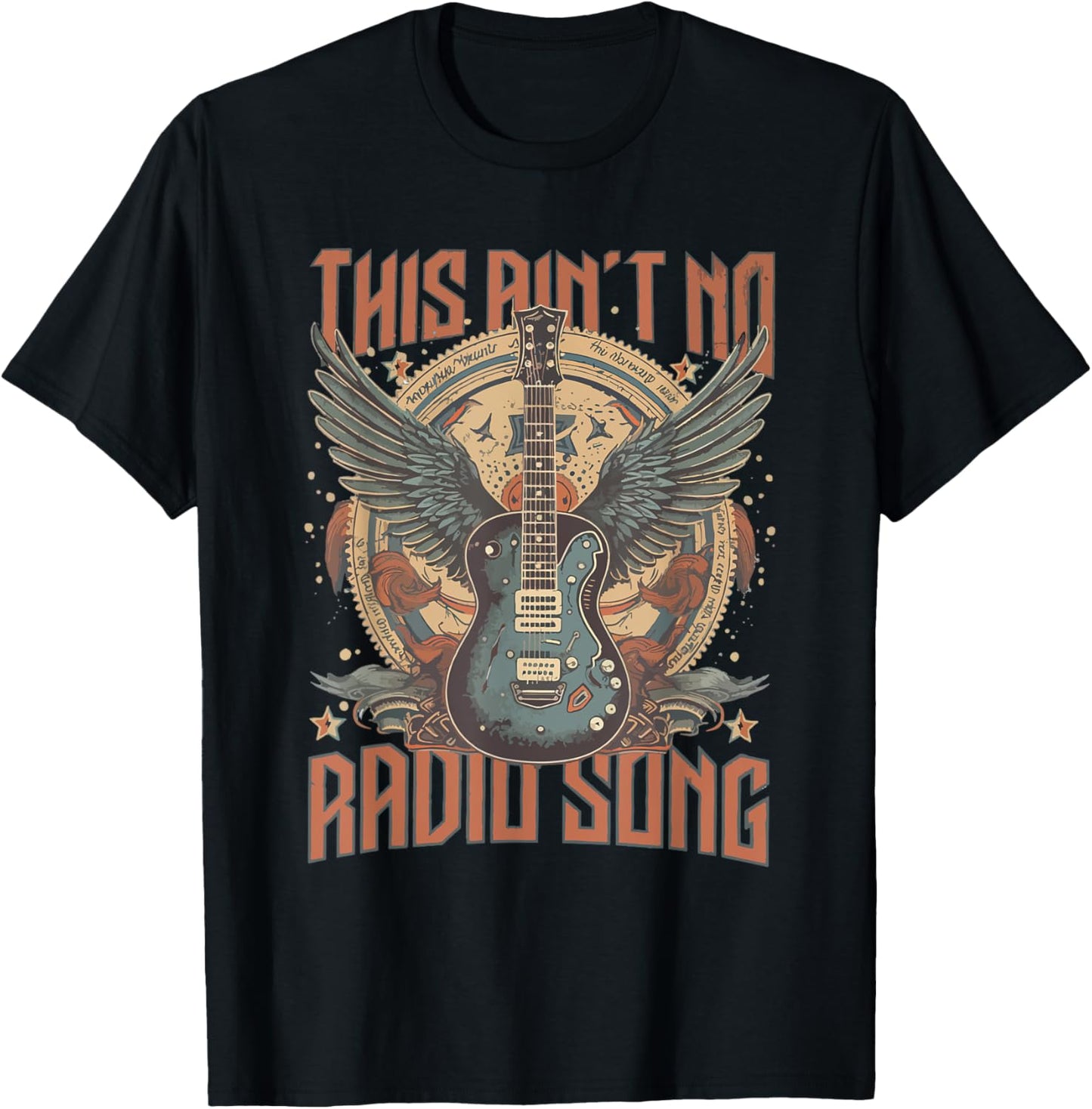Radio Song | Mockingbird Crow Country Music T-Shirt - T-Shirt | Black