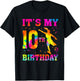 It's My 10th Birthday Soccer 10 Year Old Party Soccer Player T-Shirt - T-Shirt | Black
