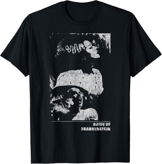 Universal Monsters The Bride Of Frankenstein Distressed T-Shirt - T-Shirt | Black
