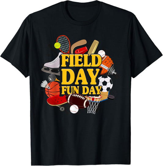 Field Day Kids Teacher School Sport T-Shirt - T-Shirt | Black