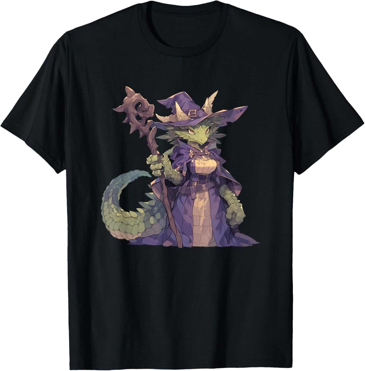 Dragon Dressed As Witch - Dragon Halloween T-Shirt - T-Shirt | Black