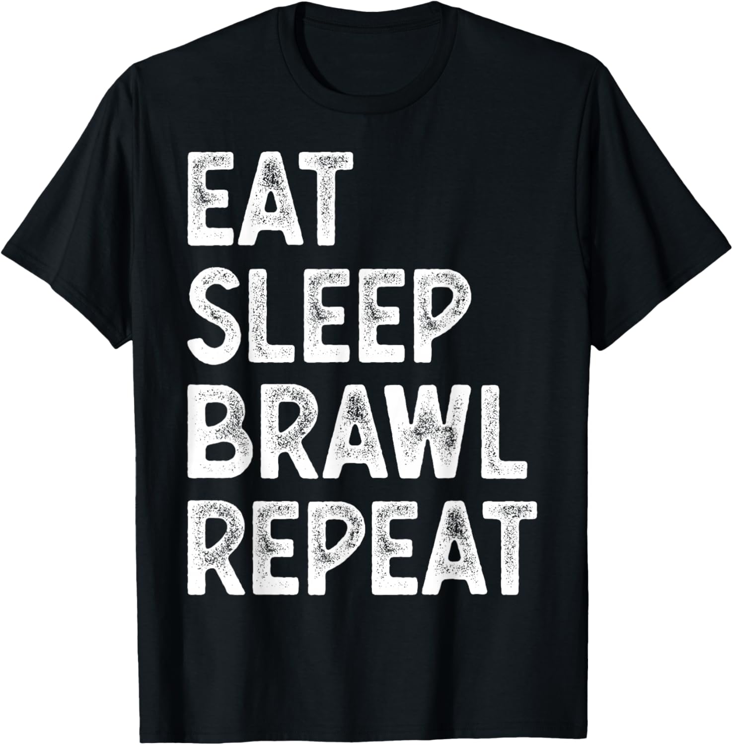 Eat Sleep Brawl Repeat Stars Funny Video Gamer Gaming T-Shirt - T-Shirt | Black