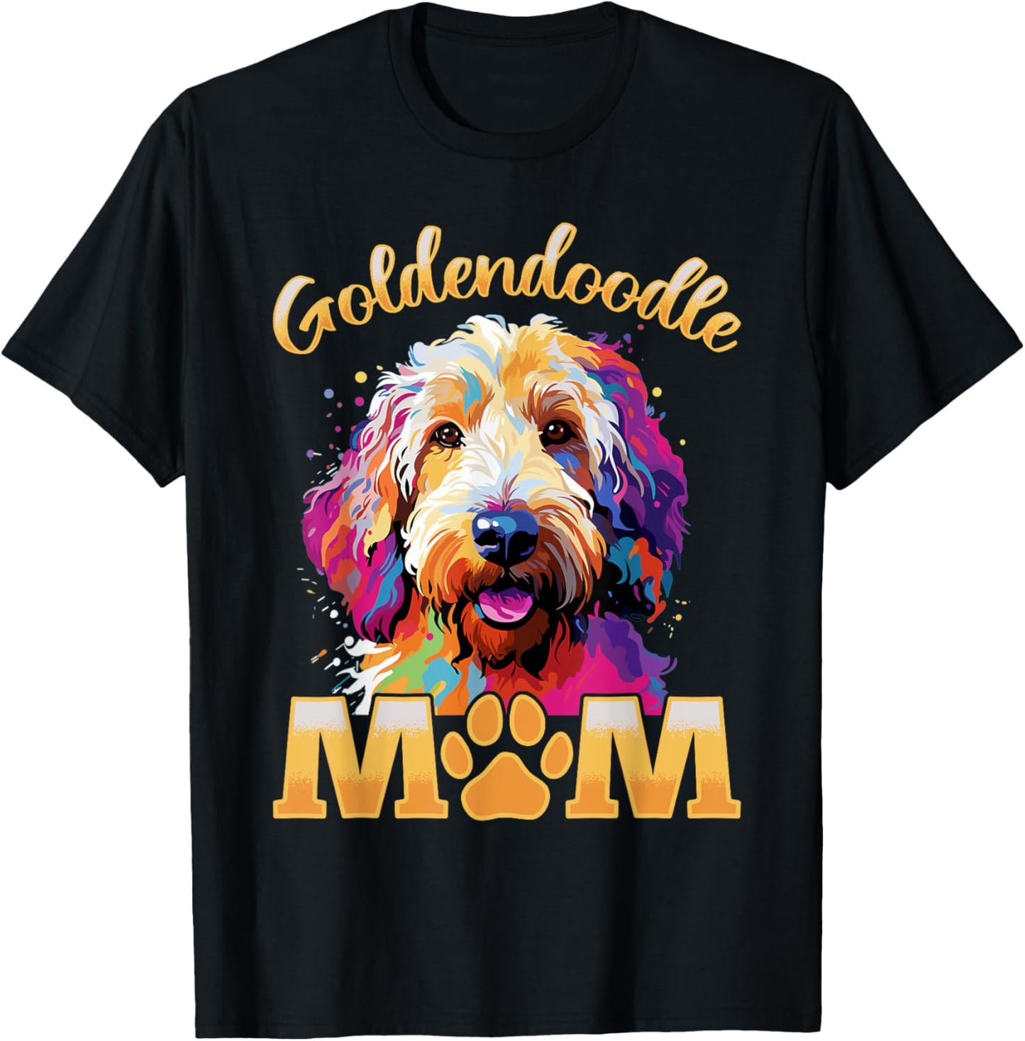 Goldendoodle Dog Breed Pet Goldendoodle Mom Men Women Girls Kids T-Shirt - T-Shirt | Black