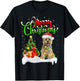 Xmas Tree Lights Santa Hat Cairn Terrier Dog Christmas Women Kids T-Shirt - T-Shirt | Black