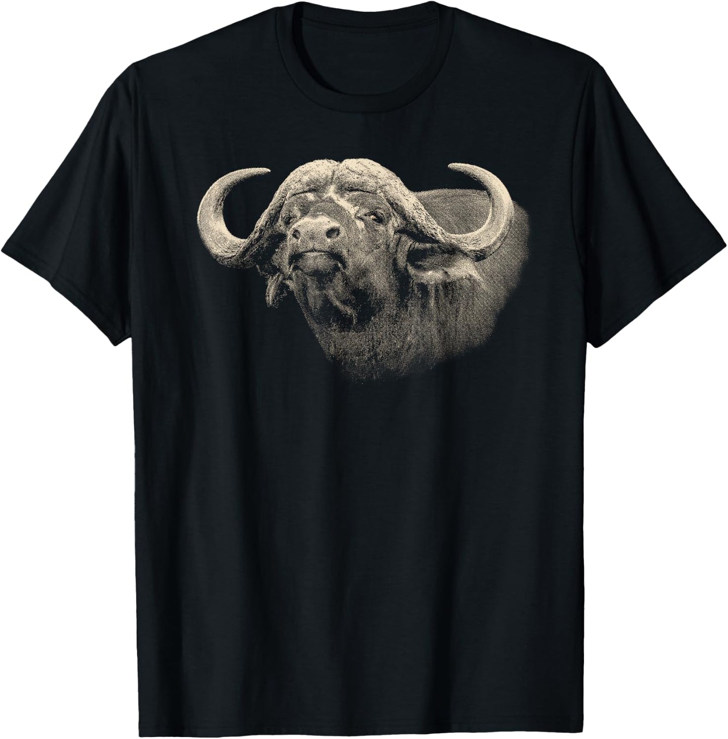 Cape Buffalo African Safari T-Shirt - T-Shirt | Black