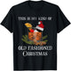 Christmas Old Fashioned Whiskey Bourbon Brandy Cocktail T-Shirt - T-Shirt | Black