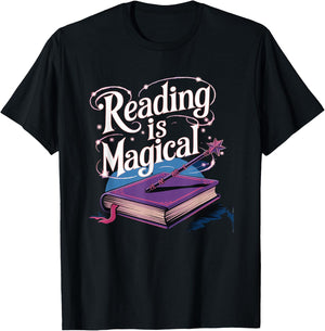Reading Is Magical for Book Lovers T-Shirt - T-Shirt | Black